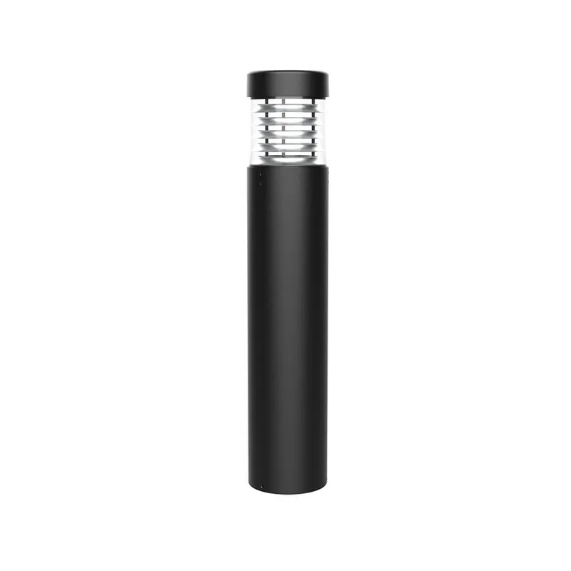 8" Flat Louver Bollard, 2000 Lumens, 4000K or 5000K, Wattage Selectable, 120-277V, Black or Bronze — Warehouse Lighting LED Bollards & Pathway Lights 100.0W 4000K