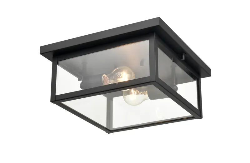 Millennium Lighting 1 Light 5" Outdoor Flush Mount Ceiling Light, Evanton Collection — Warehouse Lighting LED Post Top Lights 60.0W 