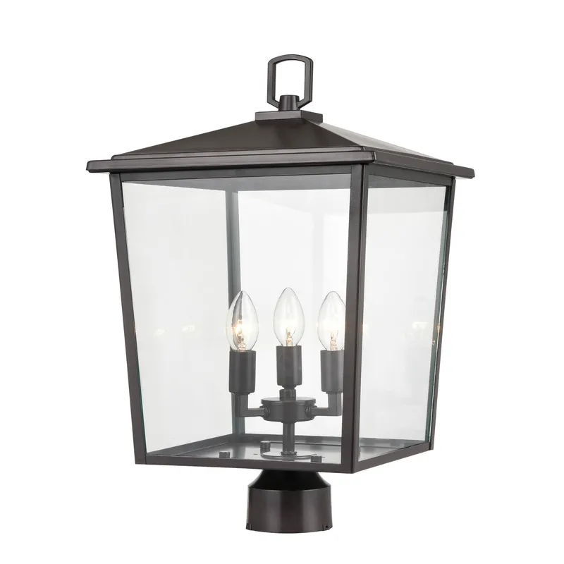 Millennium Lighting 3 Light 23" Outdoor Post Lantern, Fetterton Collection — Warehouse Lighting LED Lighting Controls 60.0W 
