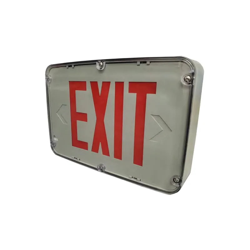 Hazardous Location Exit Sign, Single/Double Face, Red or Green Letters, Gray Housing — Warehouse Lighting LED Exit & Emergency  