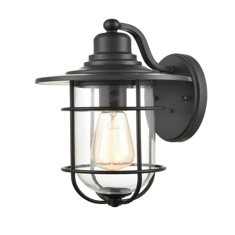 Millennium Lighting 1 Light Outdoor 16" Wall Sconce, Black or Galvanized — Warehouse Lighting LED Wall Lights  