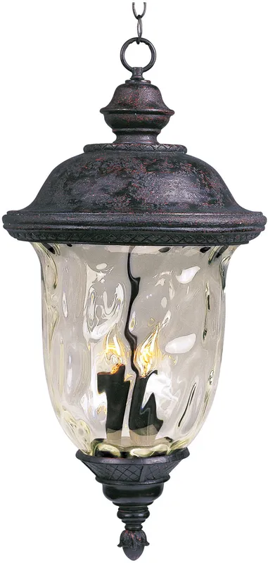 Carriage House DC 3-Light Outdoor Hanging Lantern — Warehouse Lighting LED Landscape Lights 10.0W 