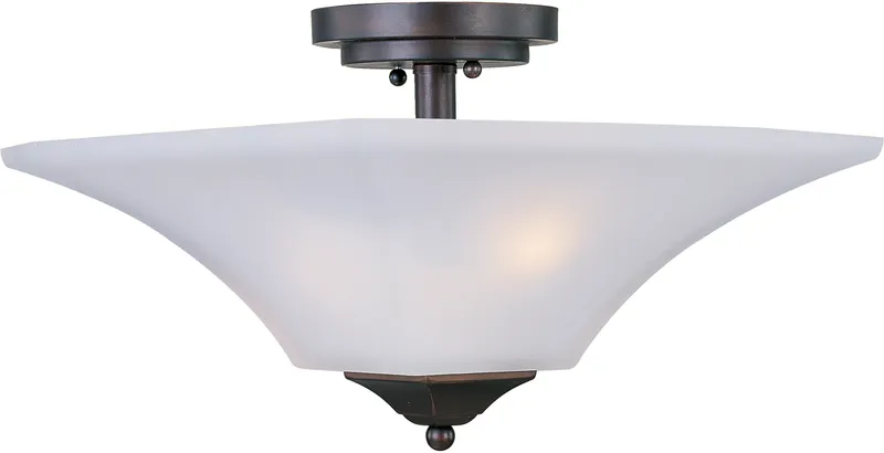 Aurora 2-Light Semi-Flush Mount — Warehouse Lighting LED Post Top Lights 10.0W 