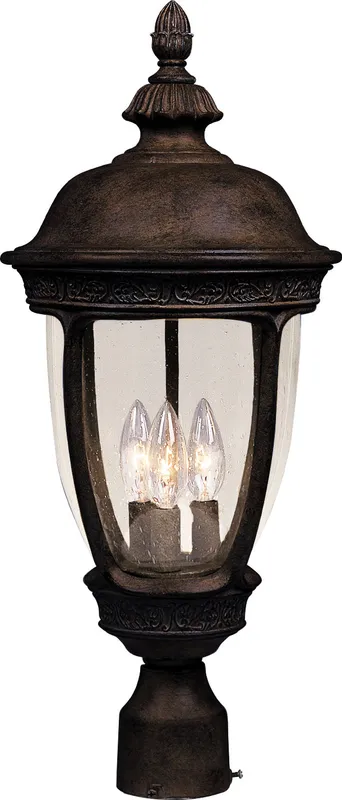 Knob Hill Cast 3-Light Outdoor Pole/Post Lantern — Warehouse Lighting LED Lighting Controls 10.0W 