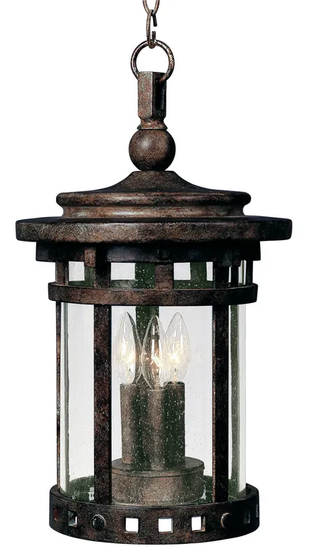 Santa Barbara Cast 3-Light Outdoor Hanging Lantern — Warehouse Lighting LED Landscape Lights 10.0W 