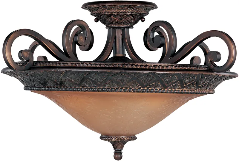 Symphony 3-Light Semi-Flush Mount — Warehouse Lighting LED Post Top Lights 10.0W 