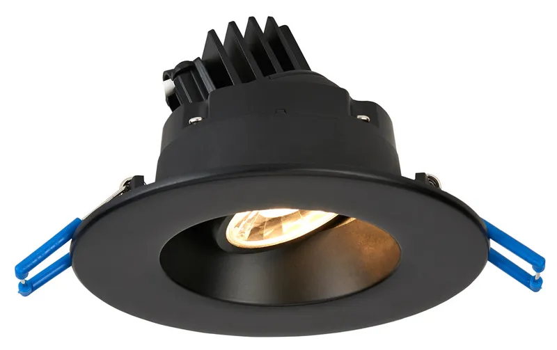 3″ Round Regressed Gimbal LED Recessed Lighting, 7.5W, Multiple CCT and Finishes — Warehouse Lighting LED Downlights 7.5W 2000K