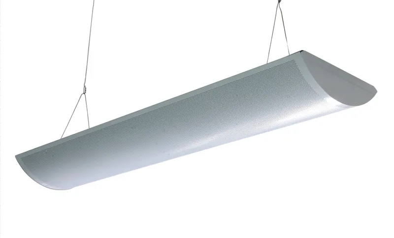 4 Foot LED Direct/Indirect Grille Fixture With Steel Perforated Diffuser, 5200 Lumen Max, 80W, CCT Selectable, 120-227V — Warehouse Lighting LED Linear Lights 80.0W 3500K