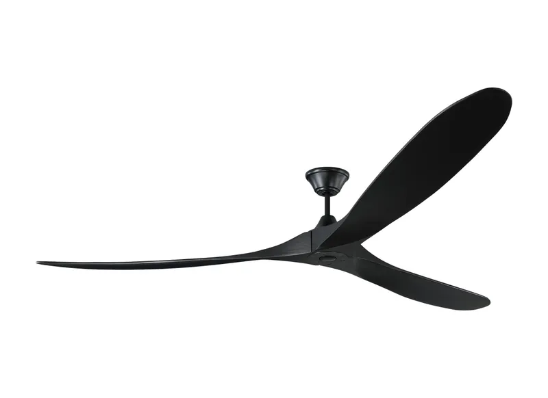 88" Maverick Super Max - Matte Black w/ Matte Black Blades — Warehouse Lighting LED Post Top Lights  