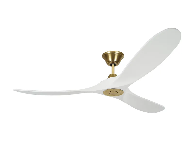 60" Maverick - Matte White with Burnished Brass — Warehouse Lighting LED Post Top Lights  