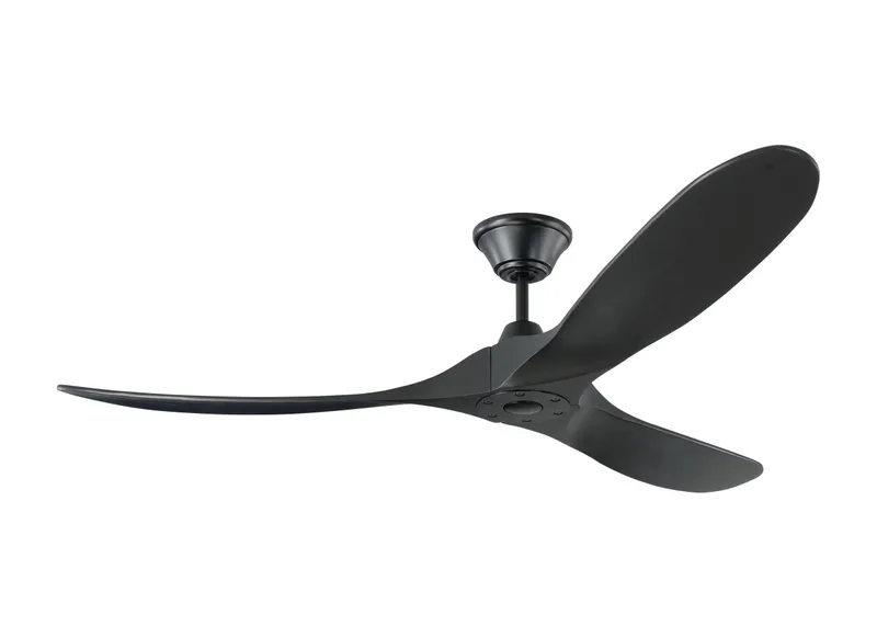 60" Maverick - Matte Black w/ Matte Black Blades — Warehouse Lighting LED Post Top Lights  