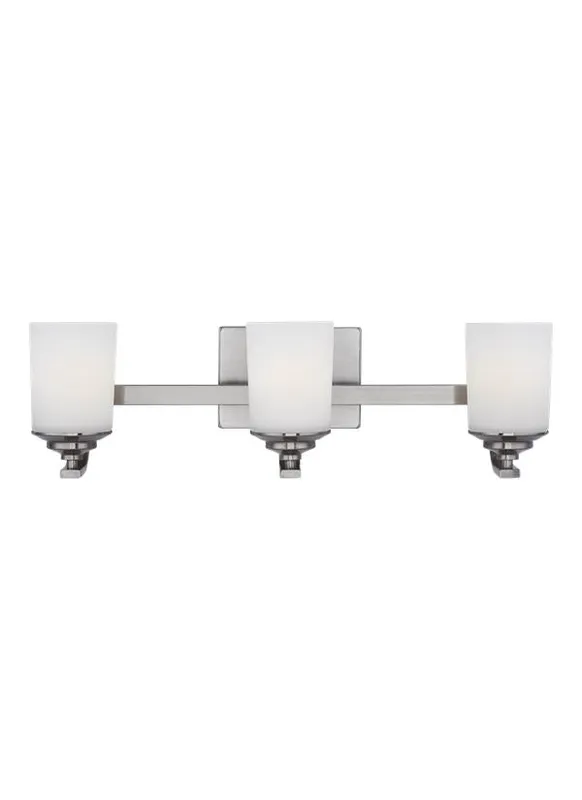 Kemal Collection - Three Light Wall / Bath | Finish: Brushed Nickel - 4430703EN3-962 — Warehouse Lighting LED Wall Lights  