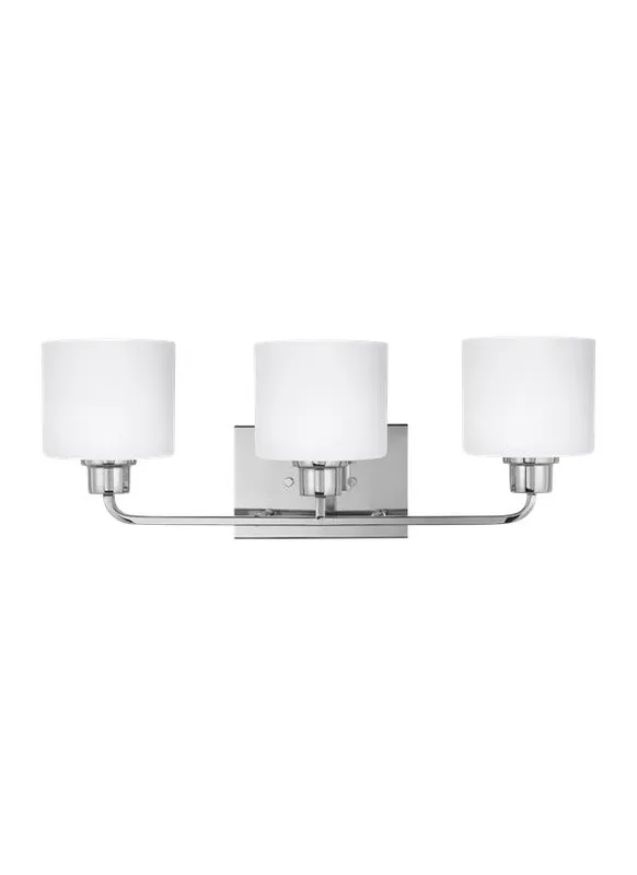 Canfield Collection - Three Light Wall / Bath | Finish: Chrome - 4428803EN3-05 — Warehouse Lighting LED Wall Lights  