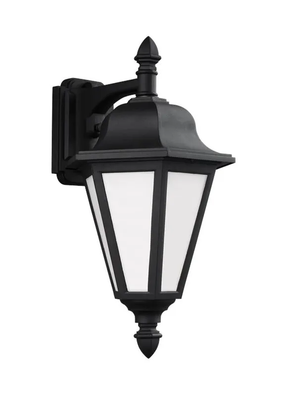 Brentwood Collection - Medium Downlight One Light Outdoor Wall Lantern | Finish: Black - 89825EN3-12 — Warehouse Lighting LED Downlights  
