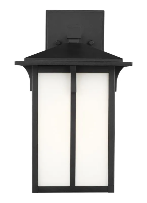 Tomek Collection - Medium One Light Outdoor Wall Lantern | Finish: Black - 8652701EN3-12 — Warehouse Lighting LED Wall Lights  