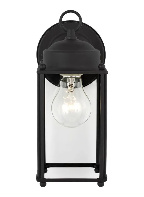 New Castle Collection - Large One Light Outdoor Wall Lantern | Finish: Black - 8593-12 — Warehouse Lighting LED Wall Lights  