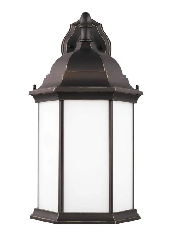 Sevier Collection - Large One Light Downlight Outdoor Wall Lantern | Finish: Antique Bronze - 8438751EN3-71 — Warehouse Lighting LED Downlights  