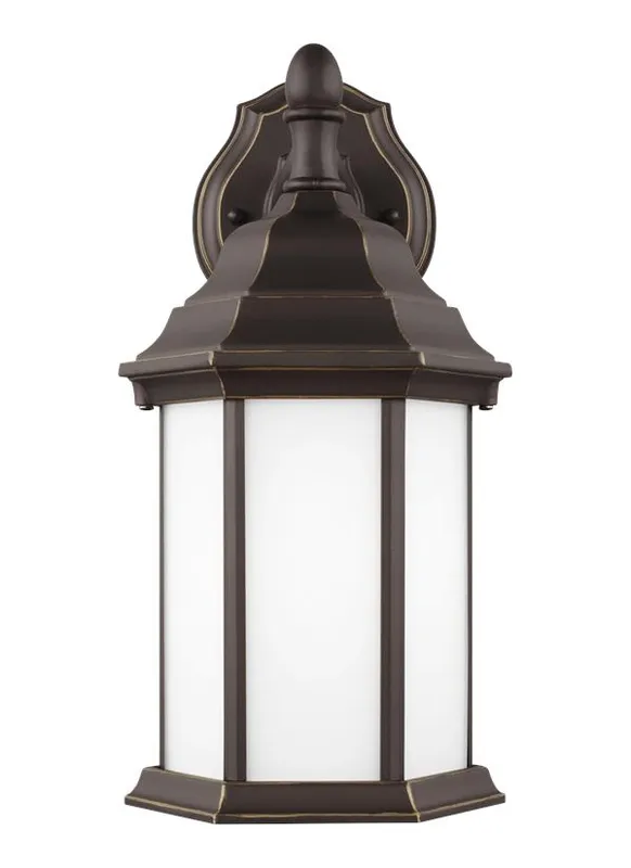 Sevier Collection - Small One Light Downlight Outdoor Wall Lantern | Finish: Antique Bronze - 8338751EN3-71 — Warehouse Lighting LED Downlights  