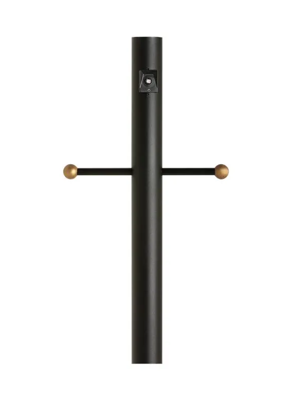 Outdoor Posts Collection - Aluminum Post with Ladder Rest and Photo Cell | Finish: Black - 8114-12 — Warehouse Lighting LED Lighting Controls  