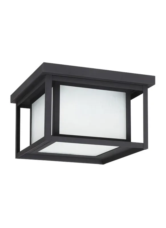 79039EN3-12, Two Light Outdoor Ceiling Flush Mount , Hunnington Collection — Warehouse Lighting LED Post Top Lights  3000K