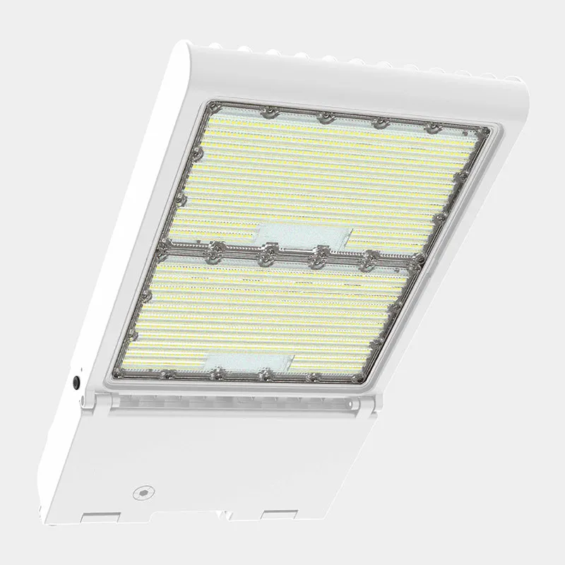 LED High Lumen Area/Parking Lot Light, Selectable Wattage 150/200/240/300, Selectable CCT, 120-277V, White Finish — Warehouse Lighting LED Flood Lights 150.0W 3000K