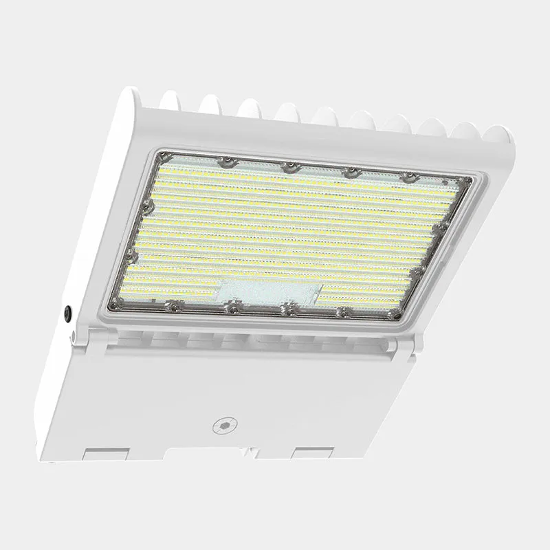 LED High Lumen Area/Parking Lot Light, Selectable Wattage 50/80/100/150, Selectable CCT, 120-277V, White Finish — Warehouse Lighting LED Flood Lights 150.0W 3000K