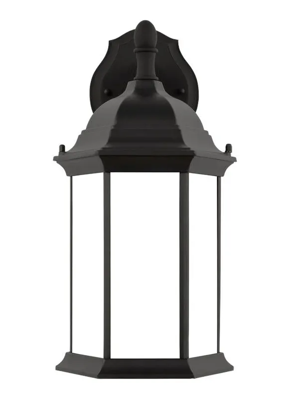 Sevier Collection - Medium One Light Downlight Outdoor Wall Lantern | Finish: Black - 8938701-12 — Warehouse Lighting LED Downlights  