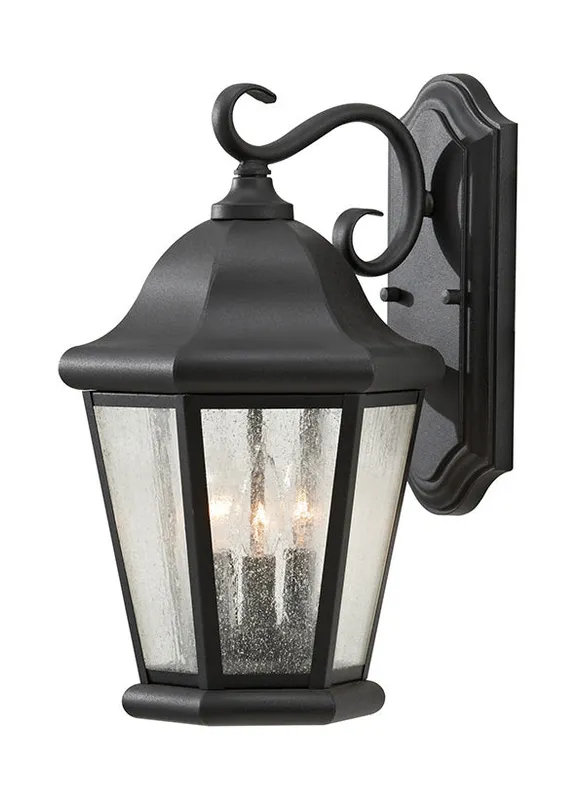 Martinsville Collection - Large Three Light Outdoor Wall Lantern | Finish: Black - OL5902EN/BK — Warehouse Lighting LED Wall Lights  