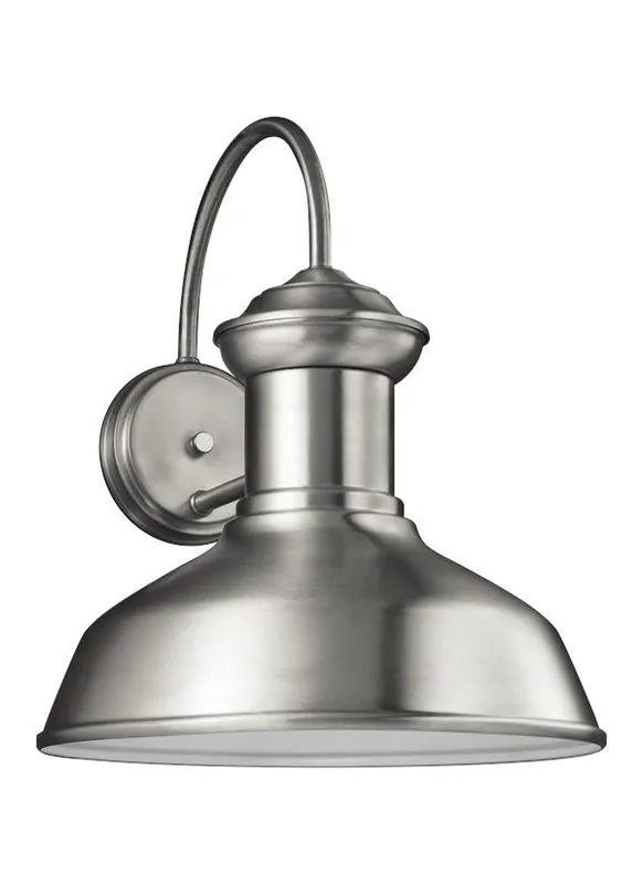 Fredricksburg Collection - Large One Light Outdoor Turtle Friendly Wall Lantern | Finish: Satin Aluminum - 8647701-04/T — Warehouse Lighting LED Wall Lights  2200K