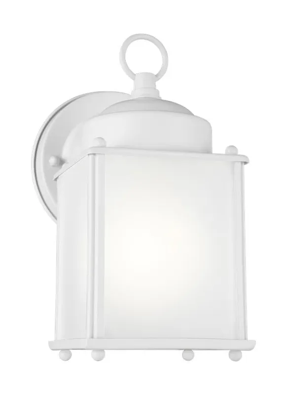 New Castle Collection - One Light Outdoor Wall Lantern | Finish: White - 8592001EN3-15 — Warehouse Lighting LED Wall Lights  
