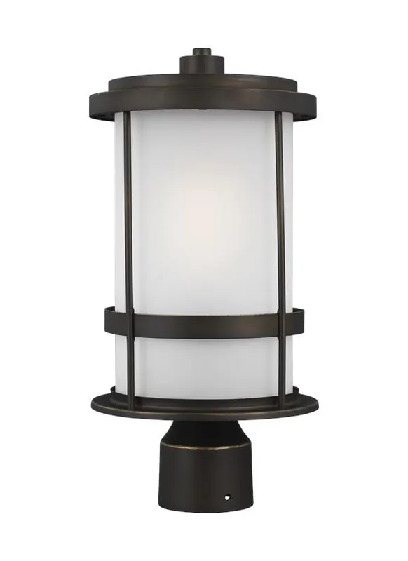 Wilburn Collection - One Light Outdoor Post Lantern | Finish: Antique Bronze - 8290901EN3-71 — Warehouse Lighting LED Lighting Controls  