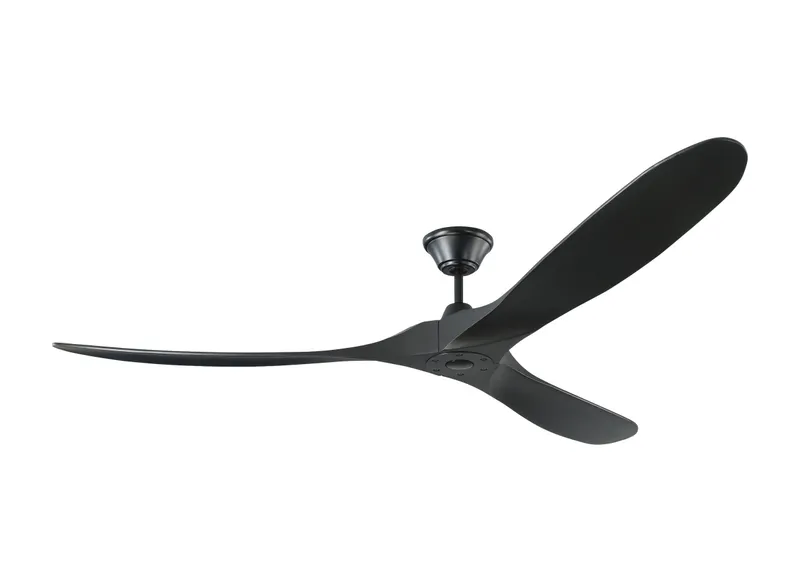 70" Maverick Max - Matte Black w/ Matte Black Blades — Warehouse Lighting LED Post Top Lights  