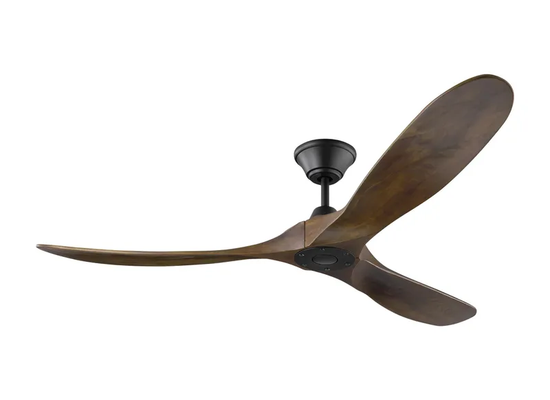60" Maverick - Matte Black w/ Walnut Blades — Warehouse Lighting LED Post Top Lights  