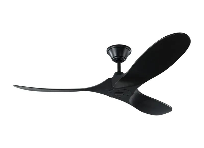 52" Maverick II - Matte Black w/ Matte Black Blades — Warehouse Lighting LED Post Top Lights  