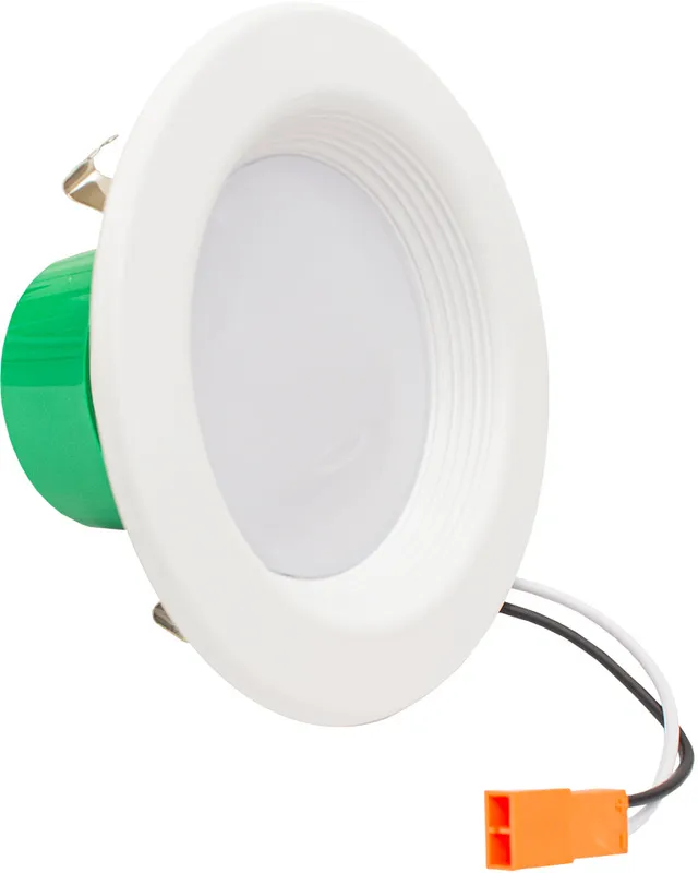 4" LED Retrofit Downlight, Baffle Trim, CCT Selectable, 10 watt, 120V, Multiple Finishes — Warehouse Lighting LED Downlights 10.0W 3000K