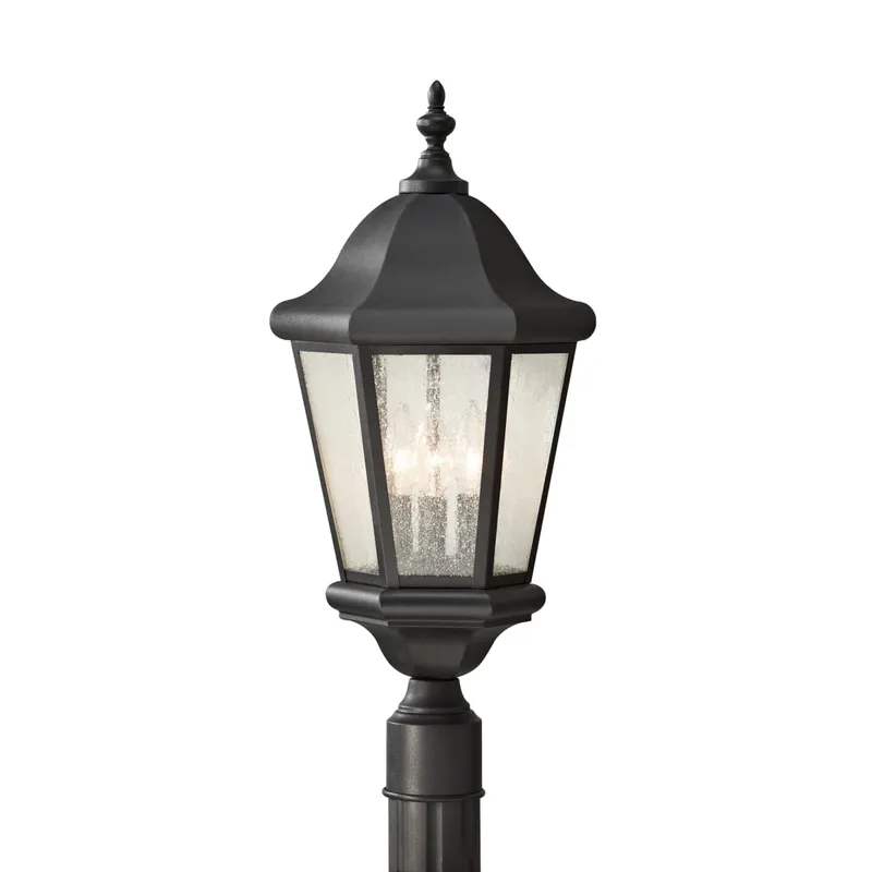 Martinsville Collection - Three Light Outdoor Post Lantern | Finish: Black - OL5907EN/BK — Warehouse Lighting LED Lighting Controls  