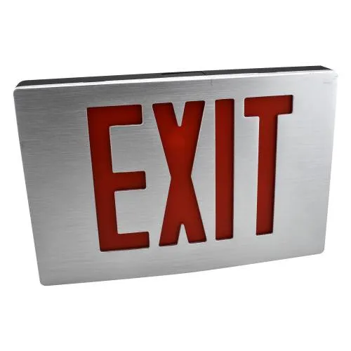 LED Thin Die-Cast Exit Sign with Emergency Backup — Warehouse Lighting LED Exit & Emergency  