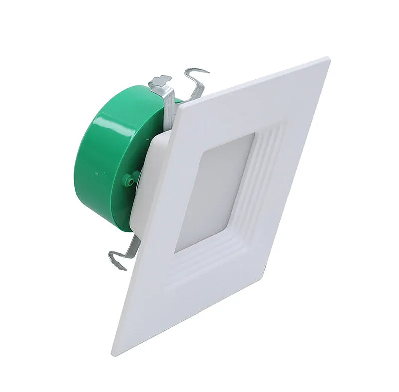 4" LED Square Downlight, Baffle Trim, 10 watt, 120V, CCT Selectable — Warehouse Lighting LED Downlights 10.0W 3000K