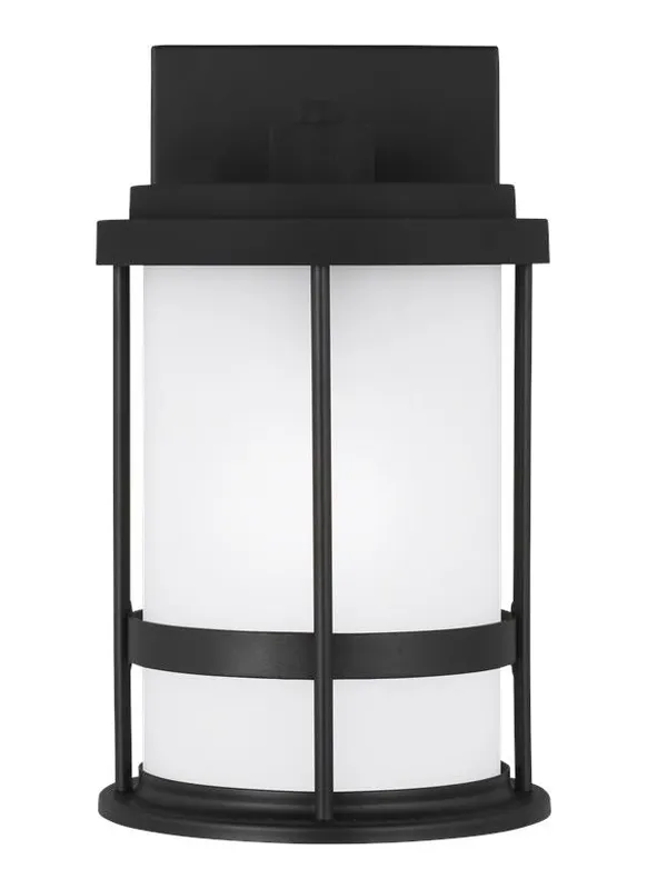 Wilburn Collection - Small One Light Outdoor Wall Lantern | Finish: Black - 8590901DEN3-12 — Warehouse Lighting LED Wall Lights  