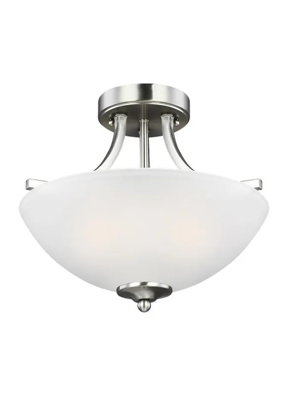 Small Two Light Semi-Flush Convertible Pendant Finish: Brushed Nickel - 7716502-962 — Warehouse Lighting LED Landscape Lights  