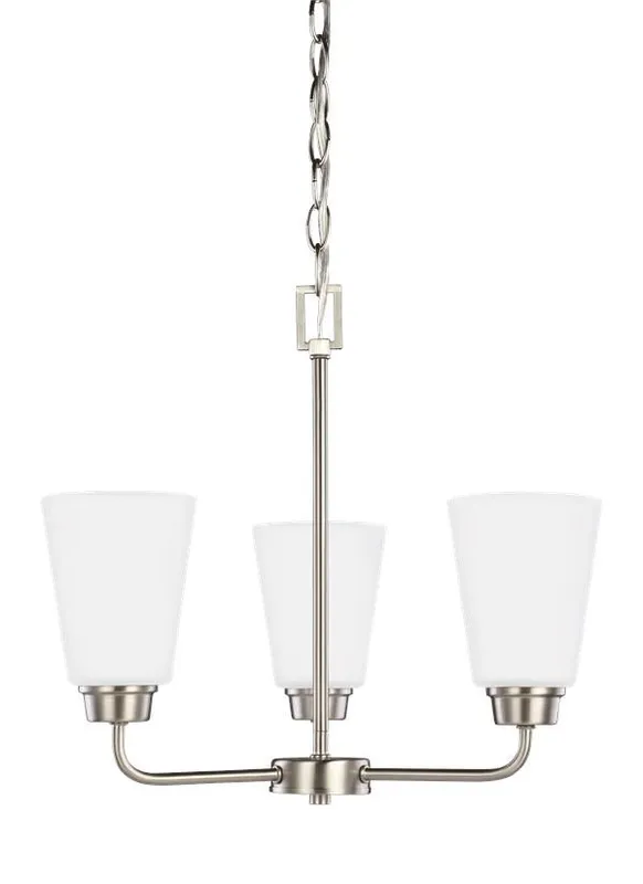 Kerrville Collection - Three Light Chandelier | Finish: Brushed Nickel - 3115203-962 — Warehouse Lighting LED Landscape Lights  