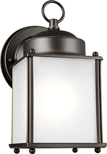 New Castle Collection - One Light Outdoor Wall Lantern | Finish: Antique Bronze - 8592001-71 — Warehouse Lighting LED Wall Lights  
