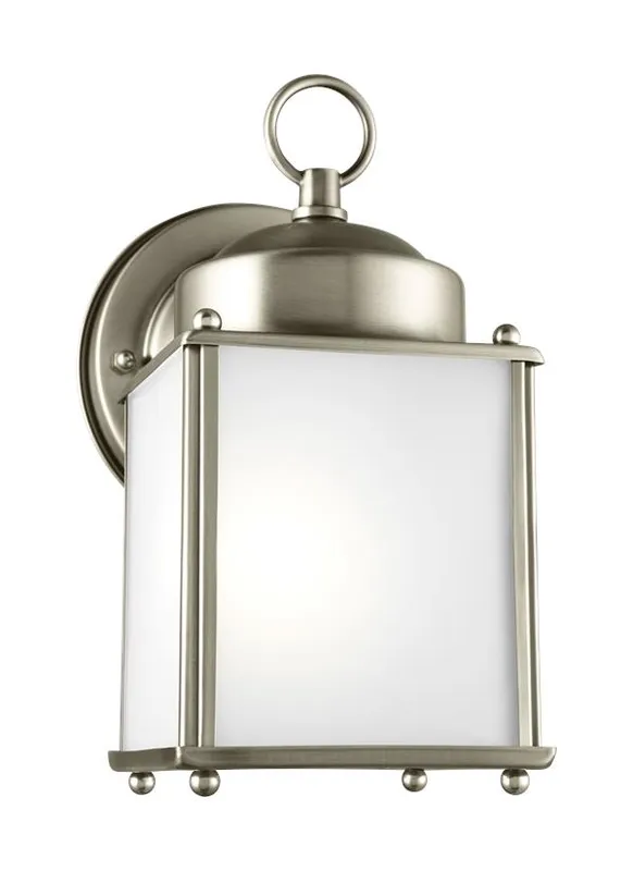 New Castle Collection - One Light Outdoor Wall Lantern | Finish: Antique Brushed Nickel - 8592001EN3-965 — Warehouse Lighting LED Wall Lights  