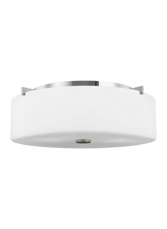 Large Three Light Flush Mount Finish: Chrome - FM312EN3/CH — Warehouse Lighting LED Post Top Lights  