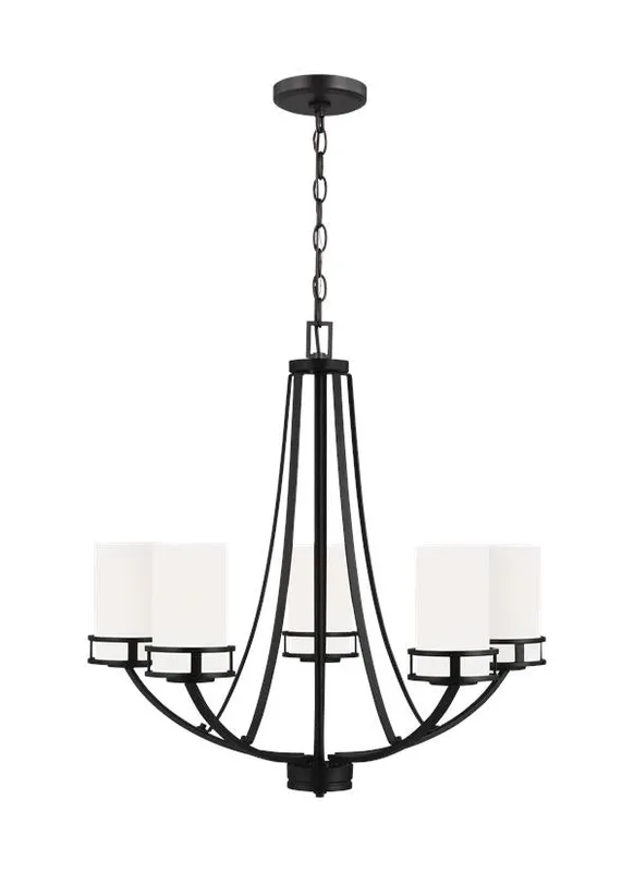 Robie Collection - Five Light Chandelier | Finish: Midnight Black - 3121605-112 — Warehouse Lighting LED Landscape Lights  