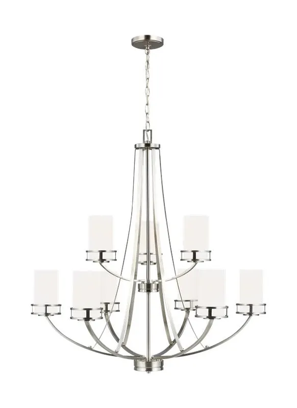 Robie Collection - Nine Light Chandelier | Finish: Brushed Nickel - 3121609-962 — Warehouse Lighting LED Landscape Lights  