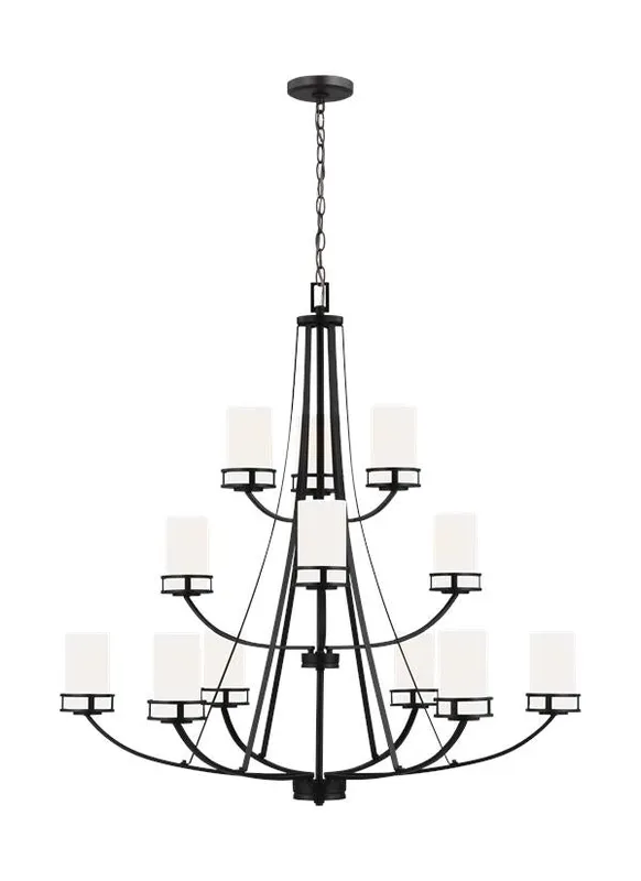 Robie Collection - Twelve Light Chandelier | Finish: Midnight Black - 3121612EN3-112 — Warehouse Lighting LED Landscape Lights  