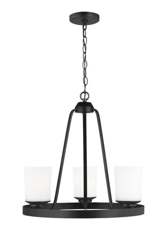 Kemal Collection - Three Light Chandelier | Finish: Midnight Black - 3130703-112 — Warehouse Lighting LED Landscape Lights  