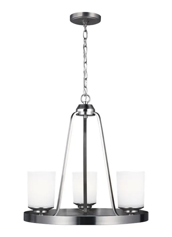 Kemal Collection - Three Light Chandelier | Finish: Brushed Nickel - 3130703-962 — Warehouse Lighting LED Landscape Lights  