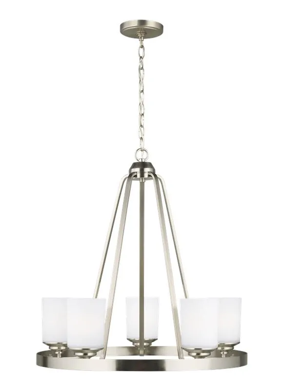 Kemal Collection - Five Light Chandelier | Finish: Brushed Nickel - 3130705-962 — Warehouse Lighting LED Landscape Lights  